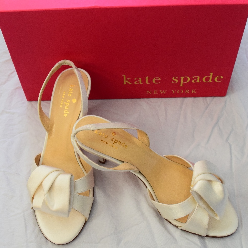 Kate Spade Ivory/Satin Madison Wedding Heel Size 6
